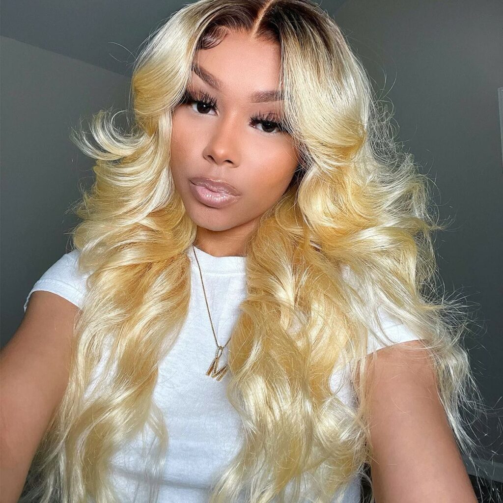 1B 613 13x4 Body Wave Lace Front Ombre Human Hair Wigs