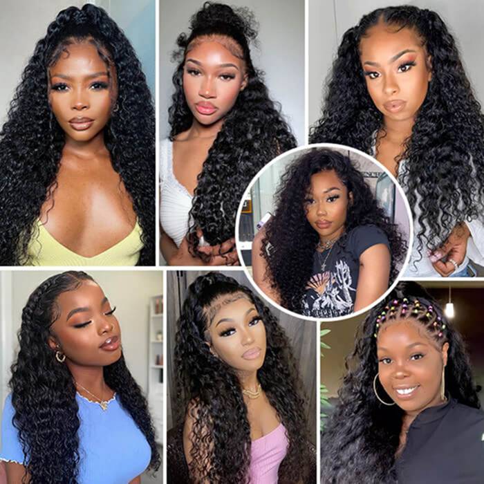 HD Lace Frontal Wigs Brazilian Human Hair Jerry Curly Wig